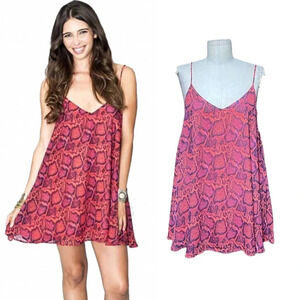 Show Me Your Mumu Circus Mini Dress in Popsicle Python Snakeskin Size XS